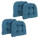 preview thumbnail 9 of 62, 19-inch U-Shaped Microsuede Chair Cushion (Set of 1, 2, or 4) Set of 4 - Teal