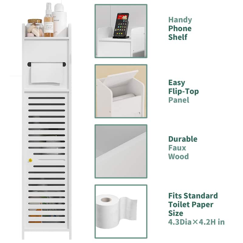 Freestanding Toilet Paper Holder Stand Over The Toilet Storage Cabinet Bathroom Storage Cabinet for Small Spaces