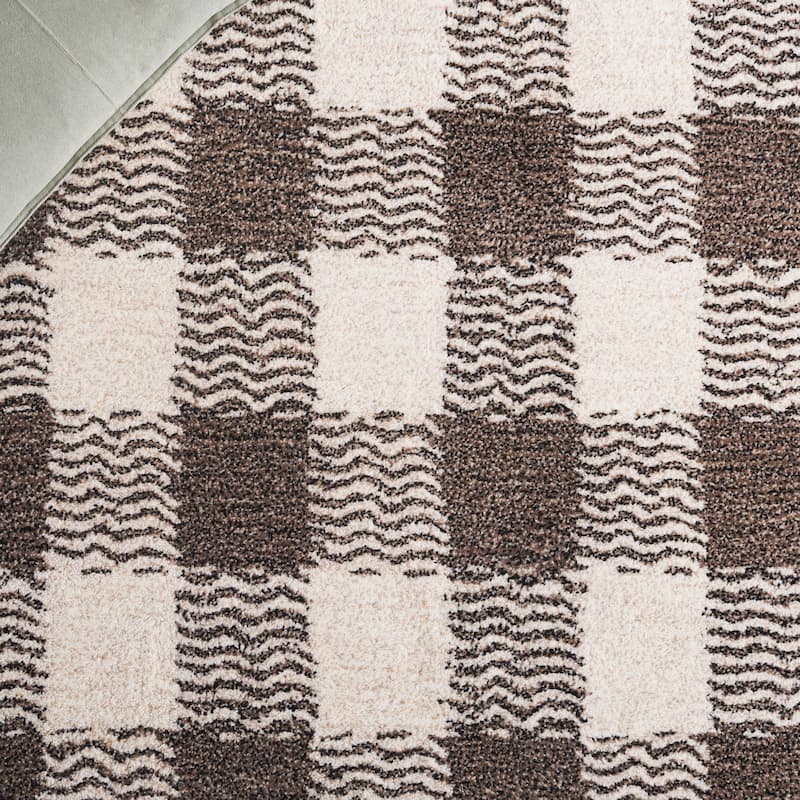 SAFAVIEH Handmade Genre Majlinda Farmhouse Gingham Wool Rug