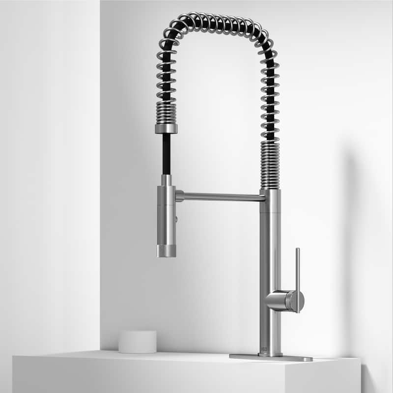 VIGO Sterling 23" H Single Handle Pull-Down Sprayer Kitchen Faucet