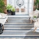preview thumbnail 23 of 193, SAFAVIEH Courtyard Charmaine Indoor/ Outdoor Waterproof Area Rug 2'7" x 5' - Beige/Blue