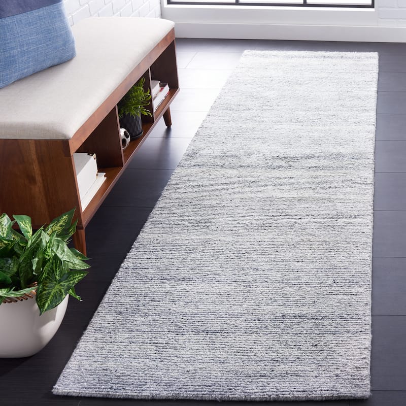 SAFAVIEH Handmade Mirage Adelie Modern Rug - 2'3" x 9' Runner - Blue/Ivory