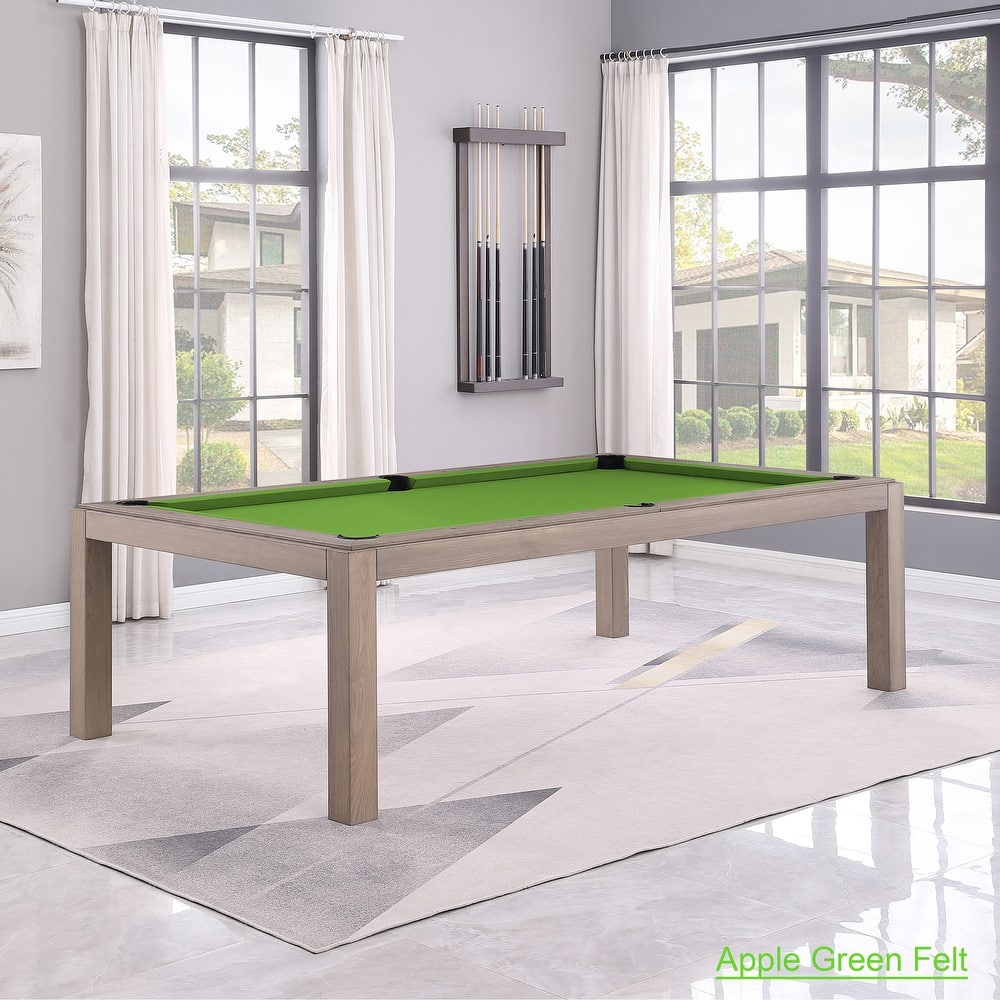 Olivia GreyWash Ash 8ft Billiard Slate Pool Table with dining top