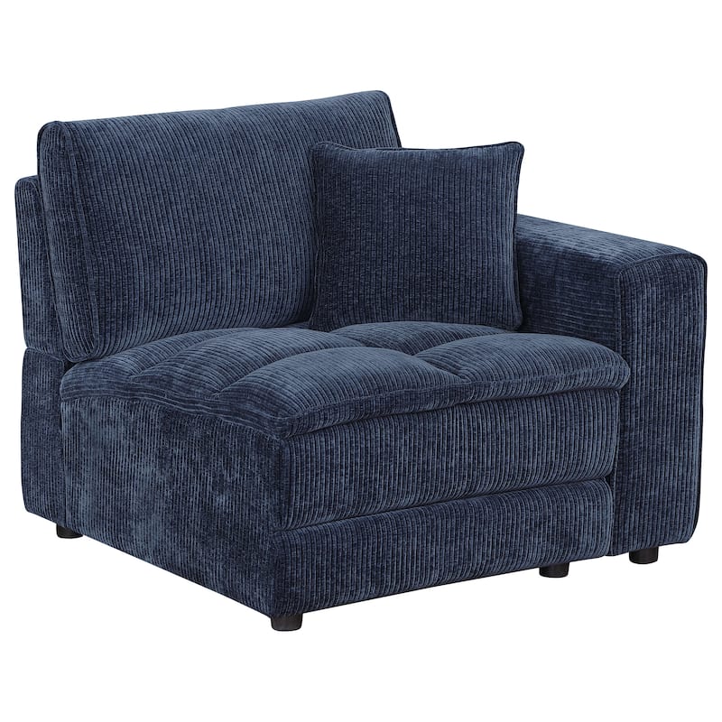Atlantic 5-Piece Upholstered Modular Sectional Sofa Blue