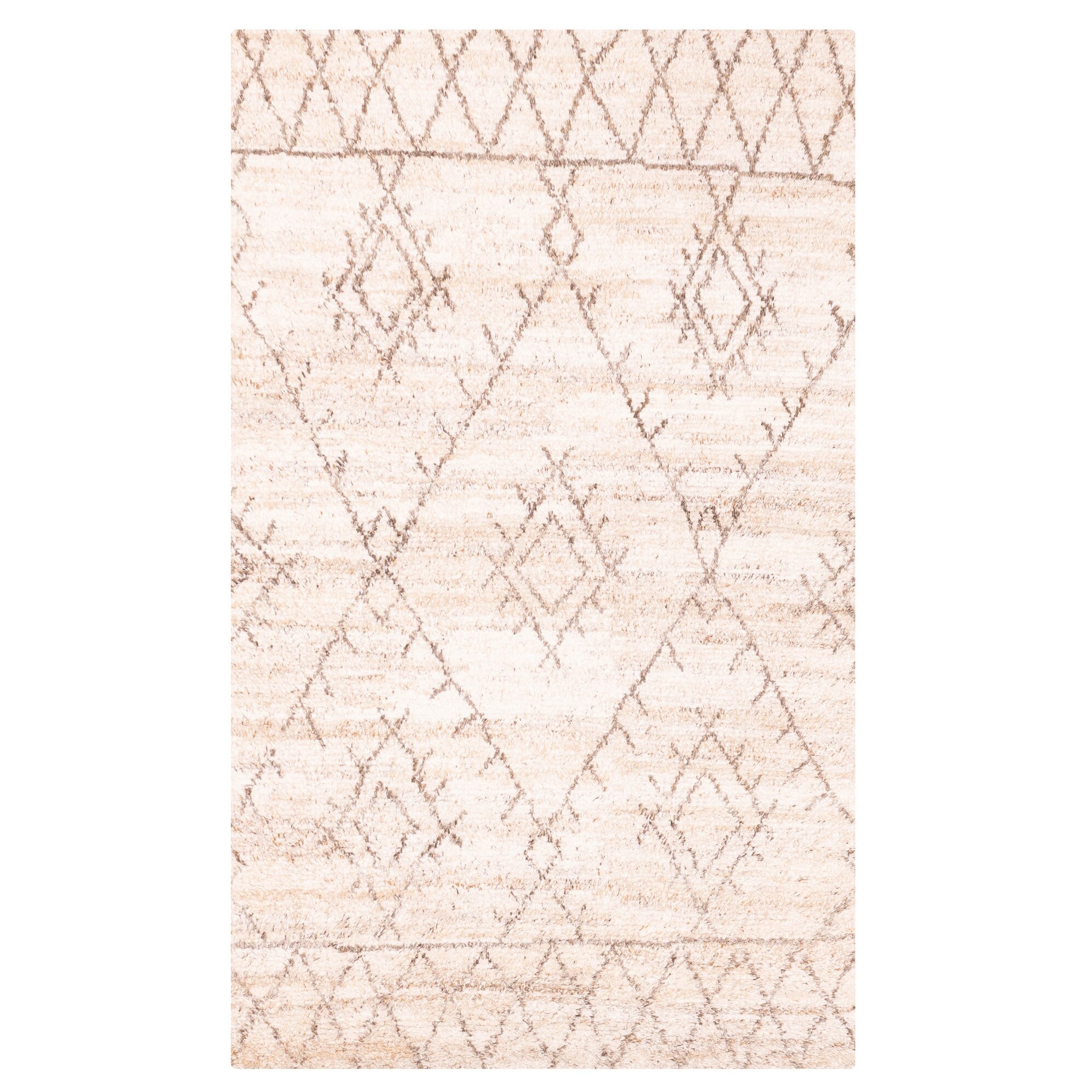ECARPETGALLERY Hand-knotted Tangier Beige Wool Rug - 5'0 x 8'2