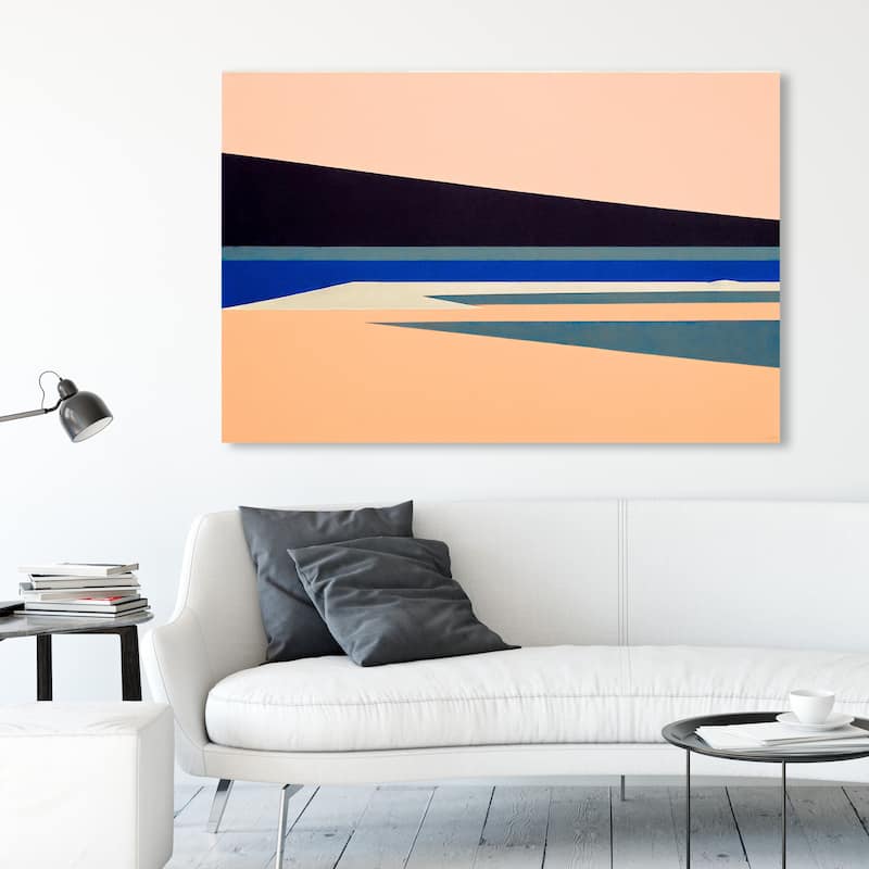 Wynwood Studio Canvas Abstract Rivers in the Desert Orange and Modern & Contemporary Wall Art Canvas Print - 36 x 54