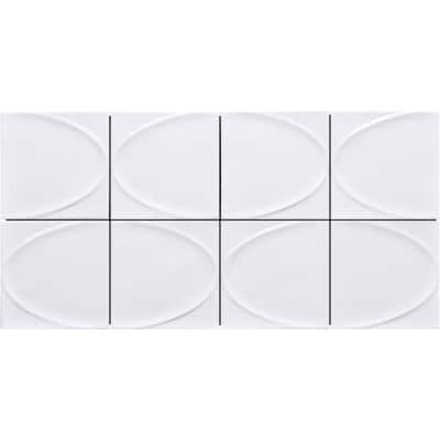 Emser Tile Mizu - 8" x 16" Square Mosaic Wall Tile - Glossy Tile