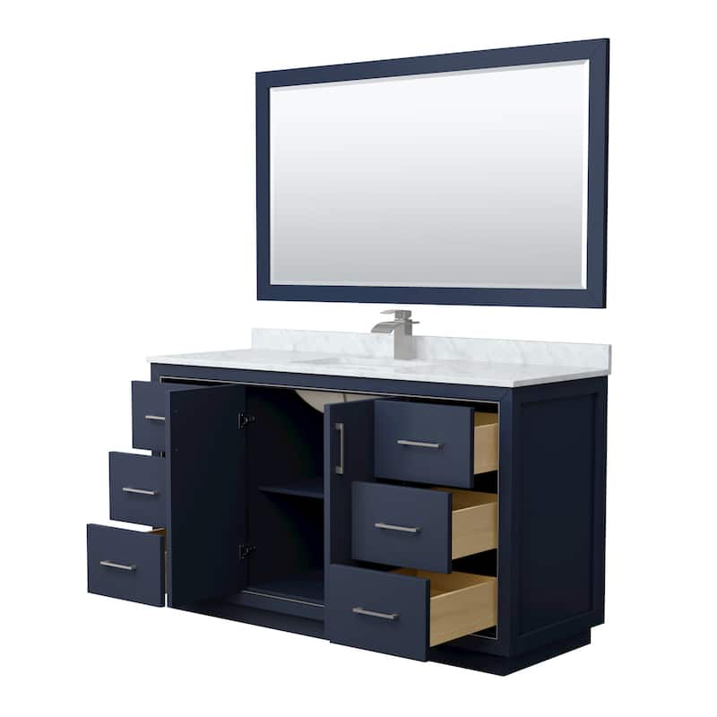 Wyndham Collection WCF1111-60S-NAT-M58 Icon 60" Free Standing Single