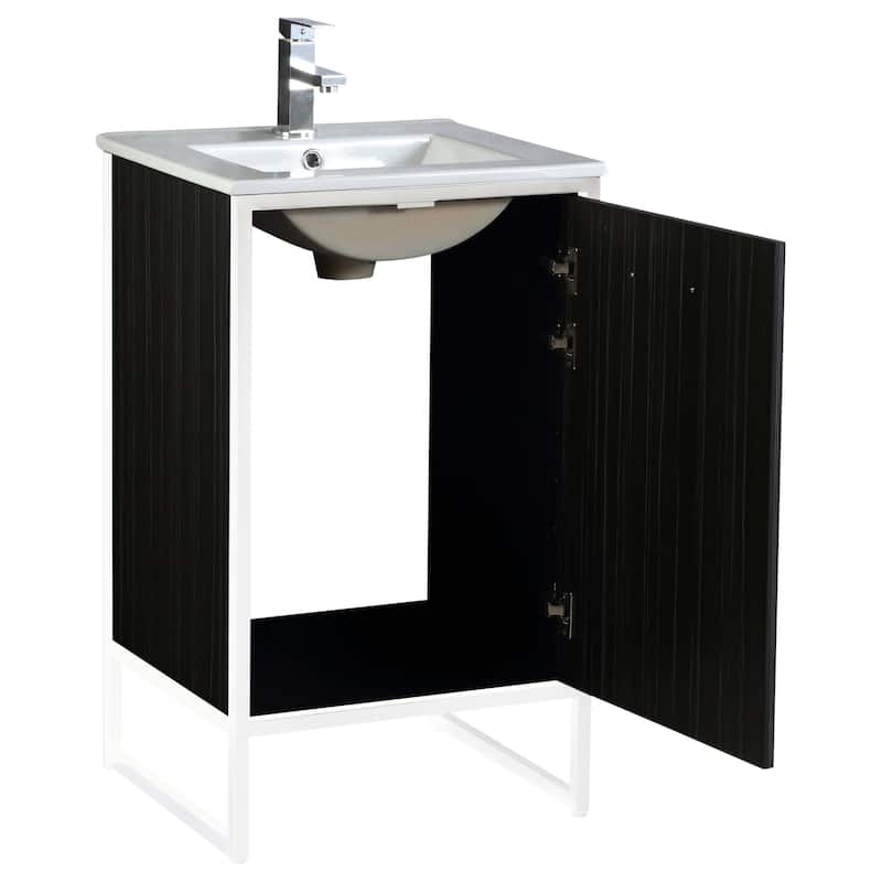 Vdara 24" Silver Gray Bathroom Vanity Cabinet Set