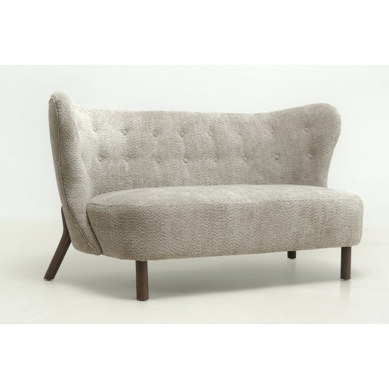 Christopher Knight Home - Chenille Upholstered Loveseat Sofa with Curved Backrest 57.9" Accent Sofa - Camel