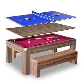 Cheyenne 12-ft Shuffleboard Table - Rustic Oak Finish