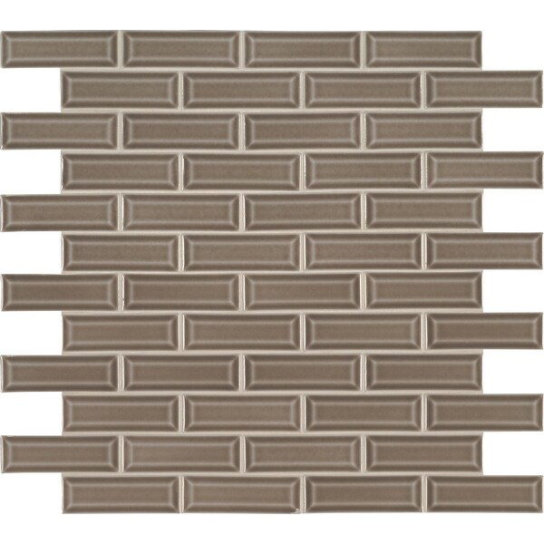 MSI SMOT-PT-AR-2X6B Highland Park - 2" x 6" Brick Joint Mosaic Tile - Glossy Ceramic Visual - Sold by Carton (10 SF/Carton)
