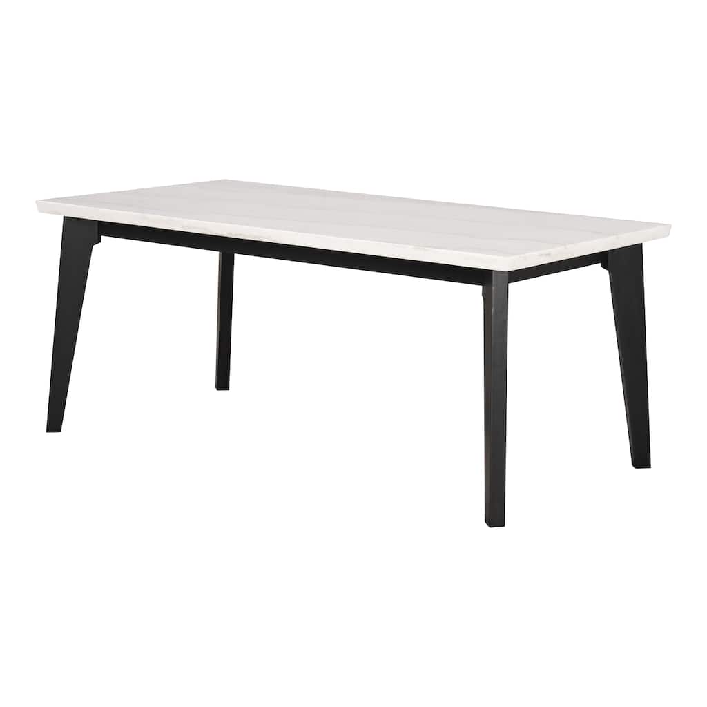 Furniture of America Fieny Modern Genuine White Marble 70-inch Dining Table