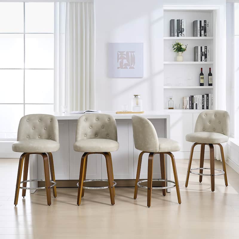 26"/29" Swivel Bar Stools/ Counter Stool with Bentwood Legs