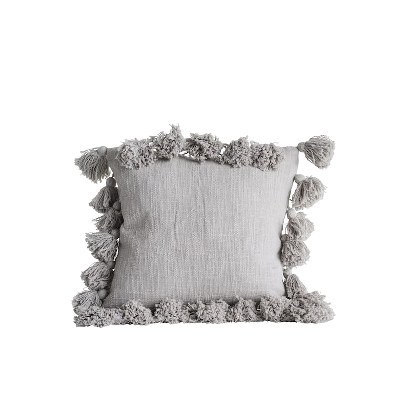 Cotton Pillow with Tassels