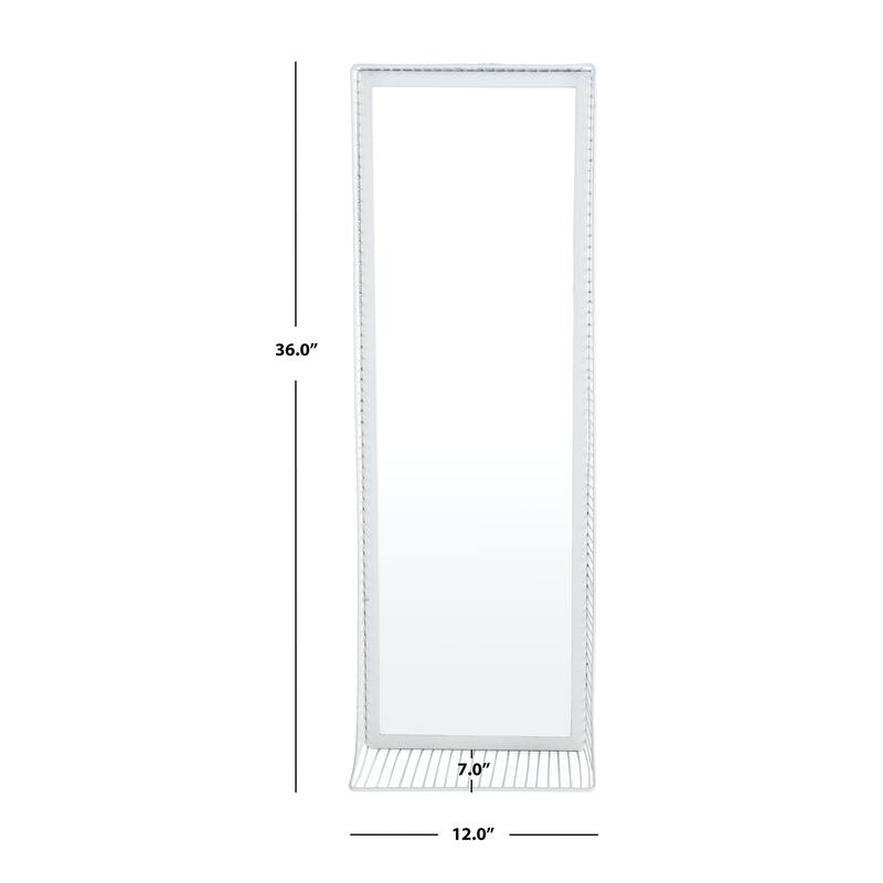 SAFAVIEH Haleigh 12-inch Grey Vertical Rectangular Standing Mirror - 12" W x 7" L x 36" H - 12Wx7Dx36H