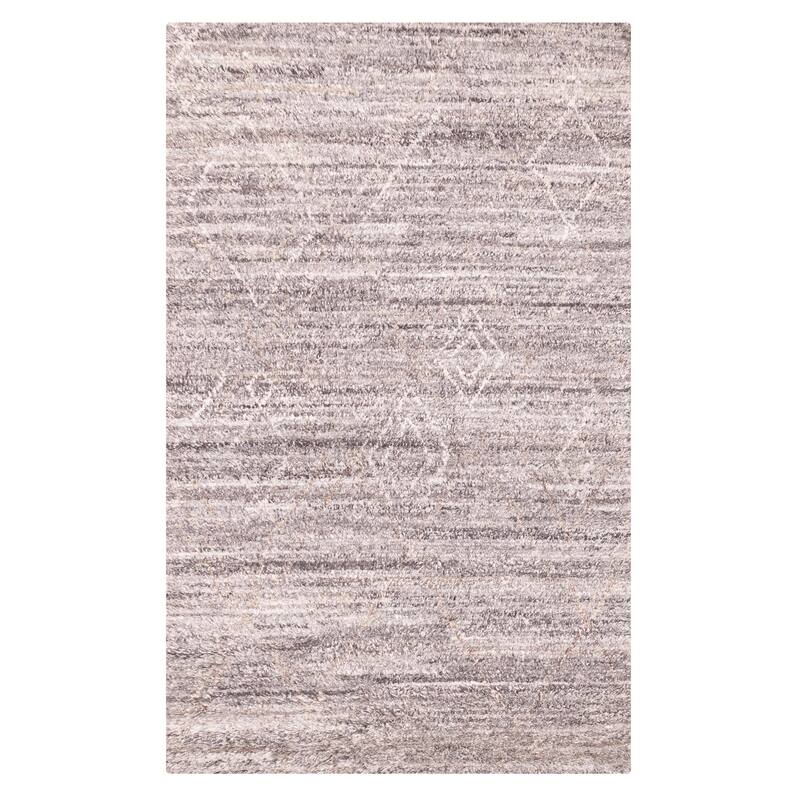 ECARPETGALLERY Hand-knotted Tangier Dark Grey Wool Rug - 4'11 x 8'2