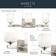 preview thumbnail 4 of 12, Kichler Lighting Marette 3-Light Vanity Light Brushed Nickel