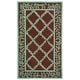 preview thumbnail 87 of 105, SAFAVIEH Handmade Chelsea Kimber Trellis French Country Wool Rug 2'9" x 4'9" - Brown/Blue - Rectangle