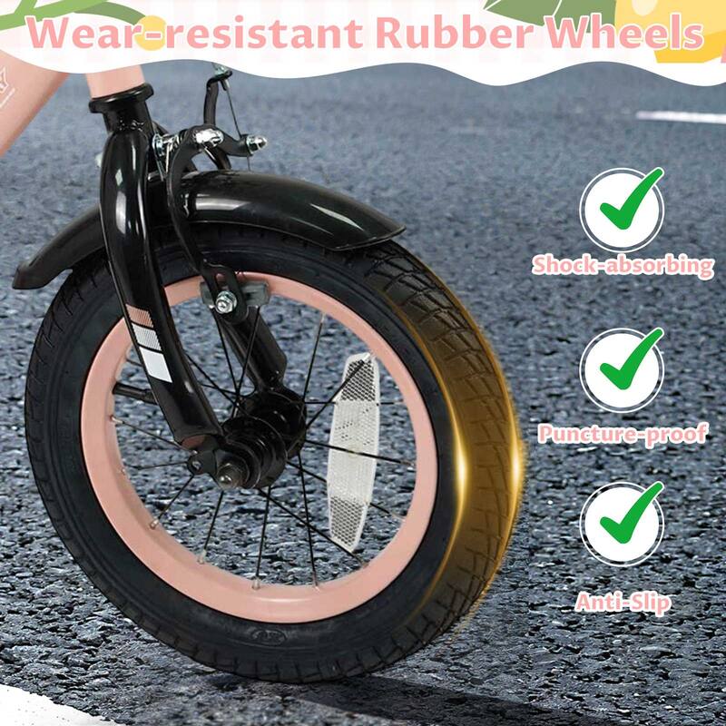 Costway 14" Kids Bike with Removable Training Wheels Adjustable Seat & - See Details