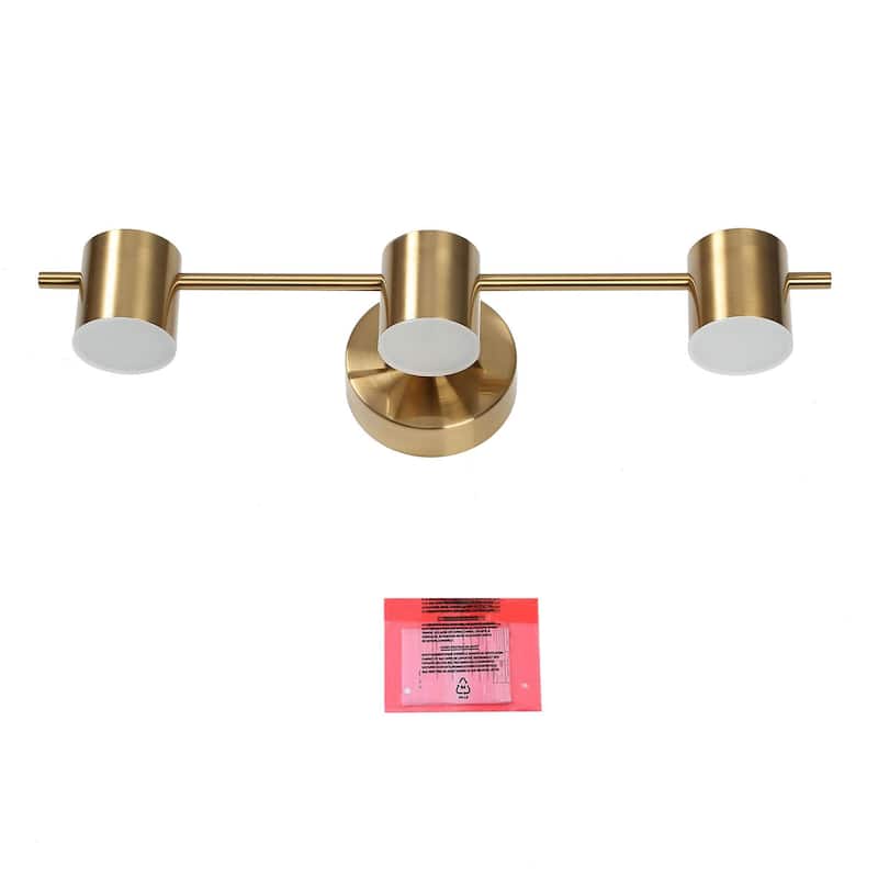 Modern 1/2/3-Light Gold Brass LED Bathroom Vanity Light Linear Wall Sconces