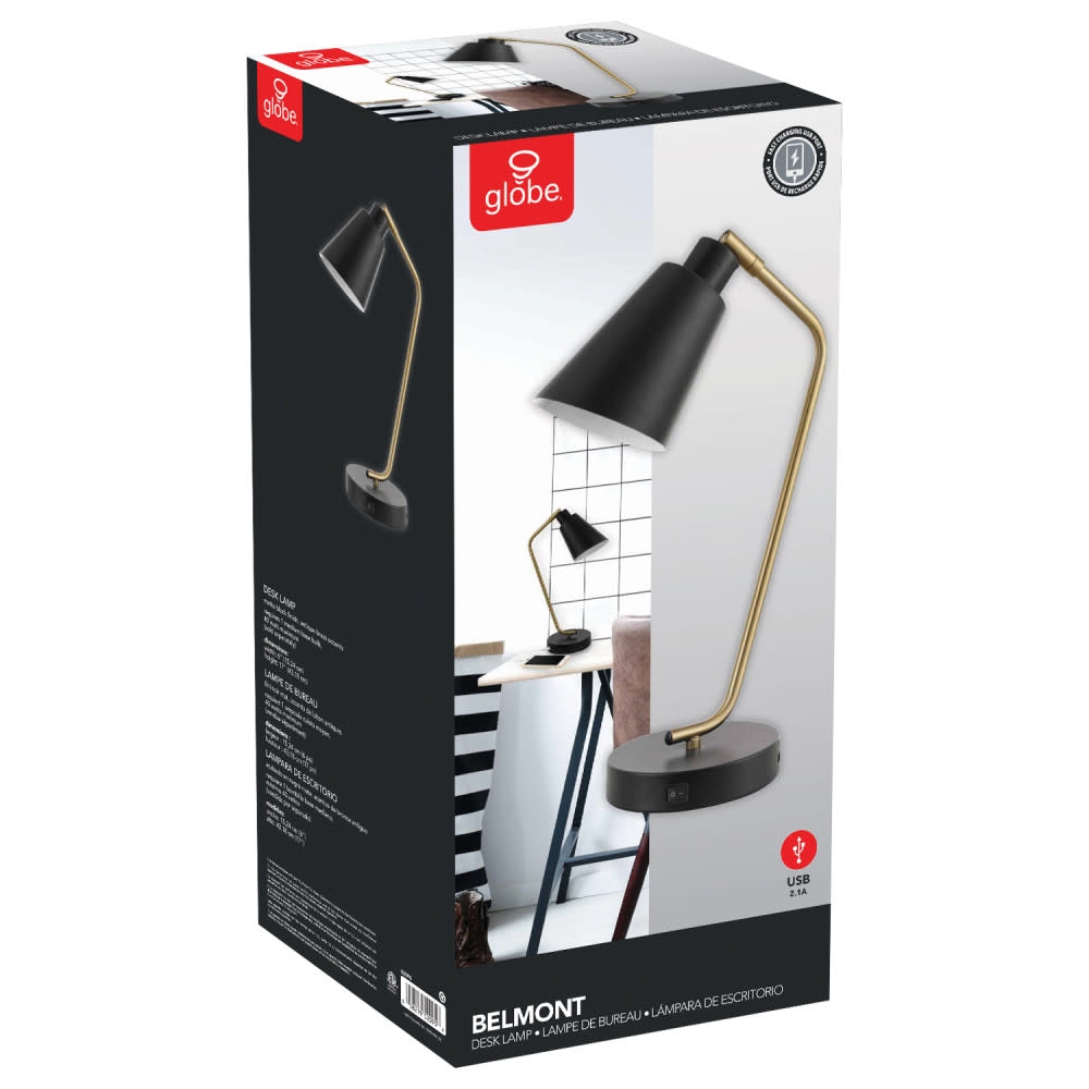 Globe Electric Novogratz Belmont Single Light 17 Tall Desk Lamp with Bed Bath Beyond 22063825