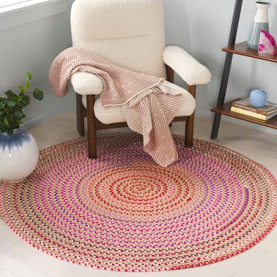 SAFAVIEH Handmade Braided Olalla Jute Blend Reversible Rug