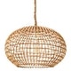 preview thumbnail 2 of 8, Open-Weave Wicker Ceiling Light