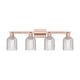 preview thumbnail 36 of 137, Innovations Lighting Downtown Urban - Bridal Veil - 4 Light 32" Bath Vanity Light Clear/Antique Copper