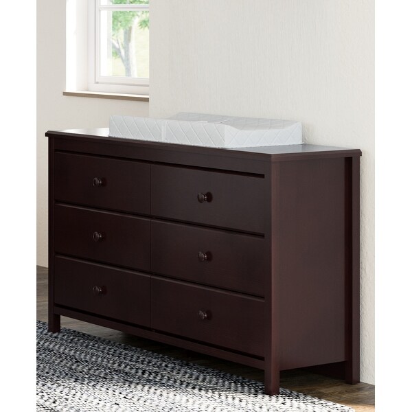 alpine 6 drawer double dresser