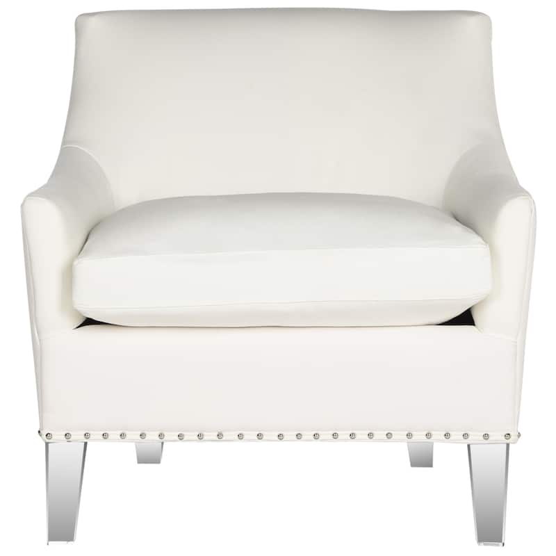 SAFAVIEH Shalon White/ Clear Club Chair - 31.3" x 32.3" x 31.9" - 31Wx32Dx32H