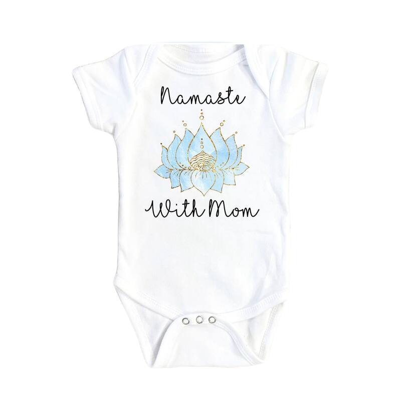 Yoga Namaste Mom - Baby Boy Girl Clothes Infant Bodysuit Funny Cute Newborn 1E - White - 0-3M