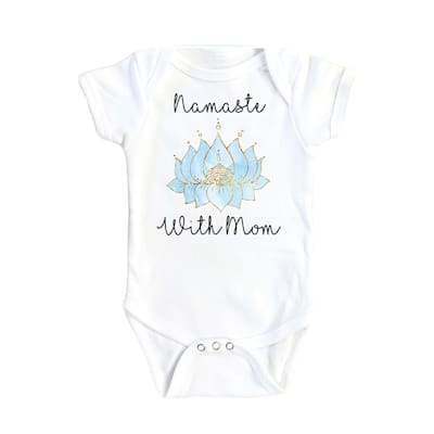 Yoga Namaste Mom - Baby Boy Girl Clothes Infant Bodysuit Funny Cute Newborn 1E