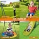 preview thumbnail 6 of 7, 4-in-1 Heavy-Duty Metal Playset with Slide and Basketball Hoop - Multi - 138" x 59.5" x 67.5"