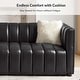preview thumbnail 37 of 81, HULALA HOME Olinto Modern 83''W Genuine Leather Tufted Couch Sofa with Channel Back and Solid Wood Legs