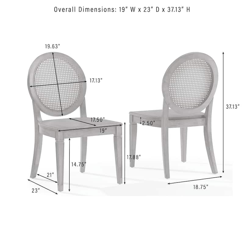 Crosley Katia 4-Piece Cane-Back Dining Chair Set