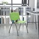 preview thumbnail 66 of 75, Powder-coated Metal/ Plastic Stackable Chair (Set of 5) Green