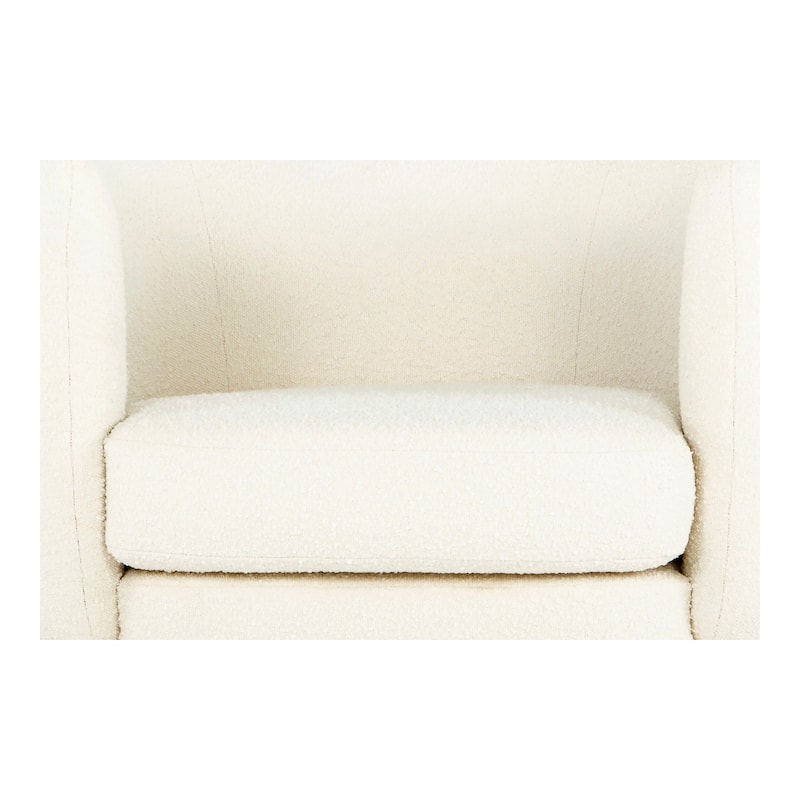 Aurelle Home Kindra Modern Fuzzy Upholstered Accent Chair