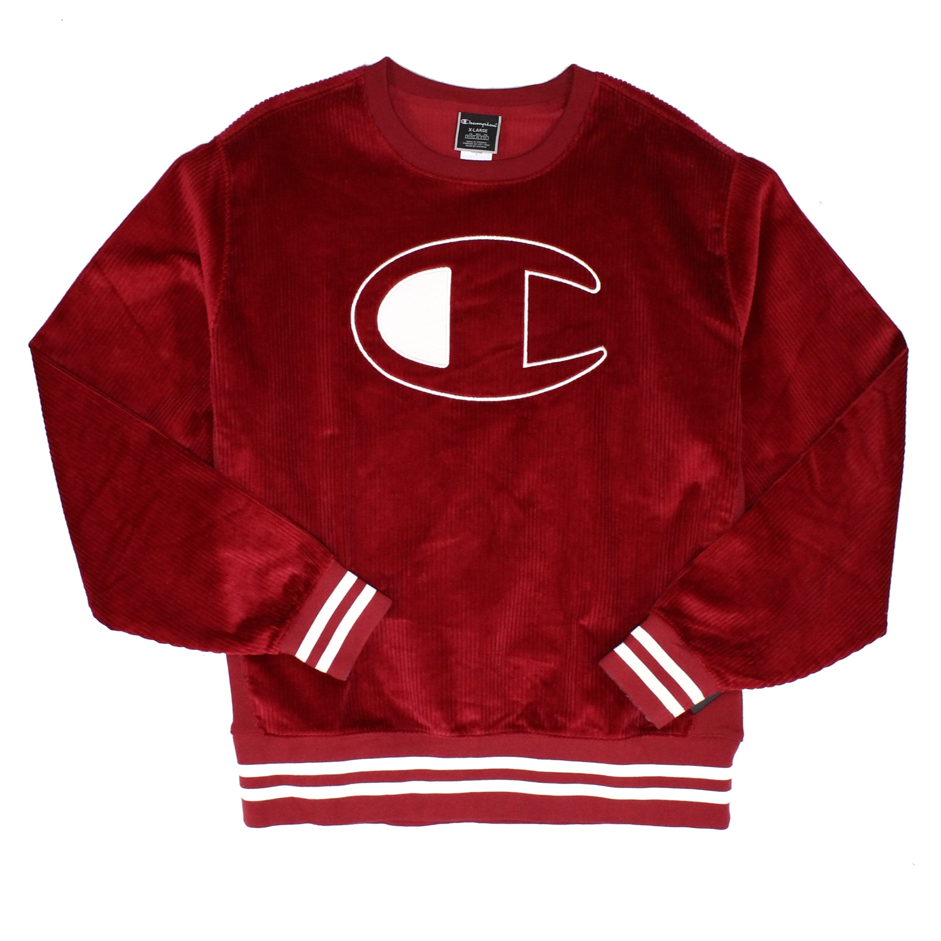 champion corduroy crew neck sweatshirt