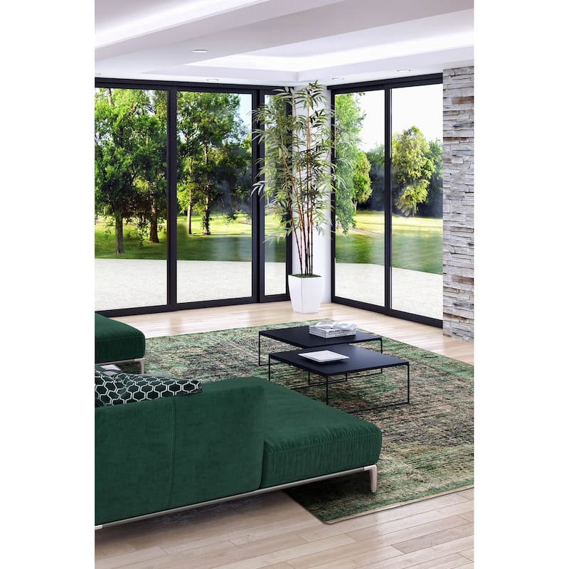 ECARPETGALLERY Hand-knotted Color Transition Light Green Wool Rug - 9'1 x 12'2