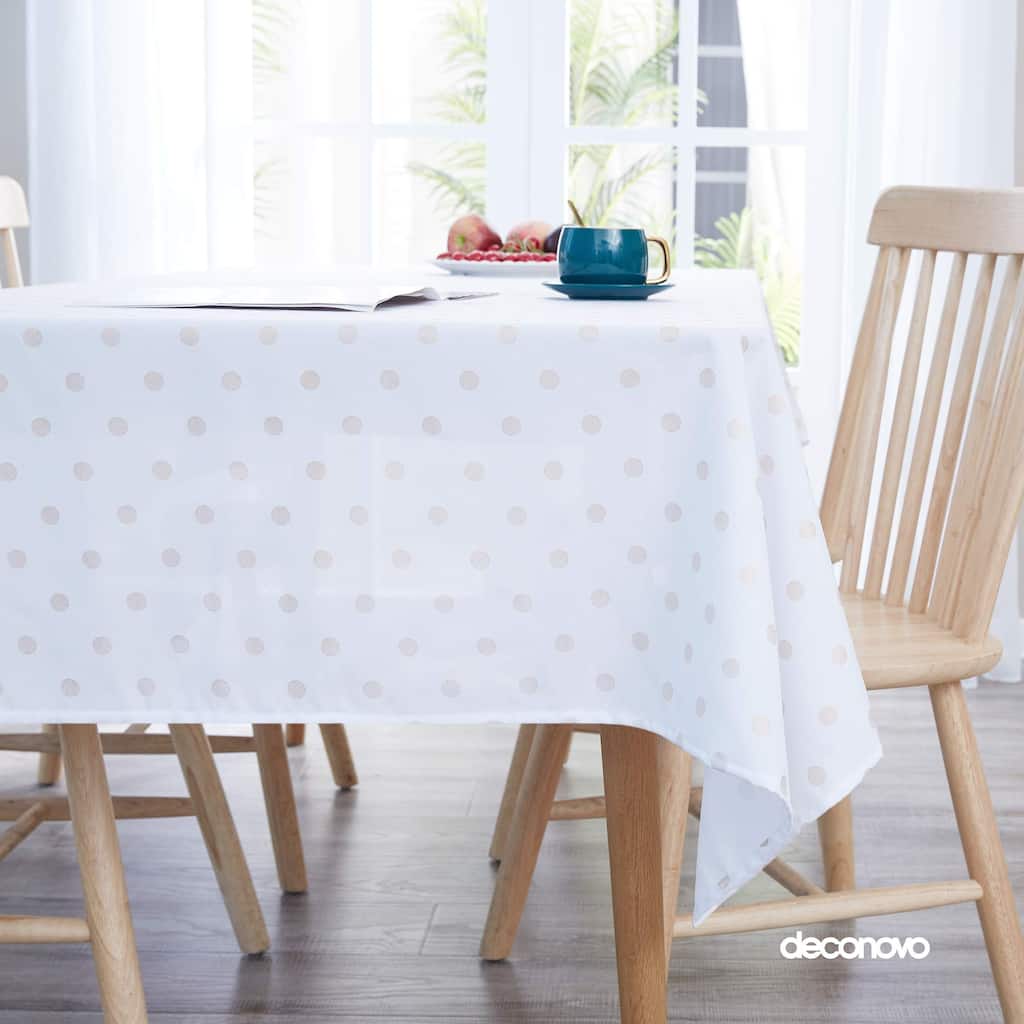 Dots Pattern Tablecloth Printed Oxford Square Decorative Table Cloth