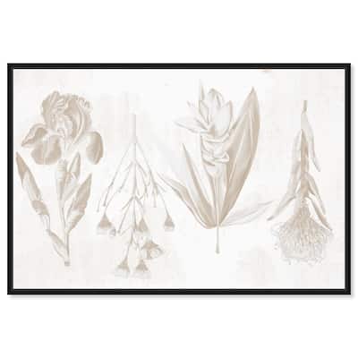 White Pressed Flora Canvas by Art Remedy