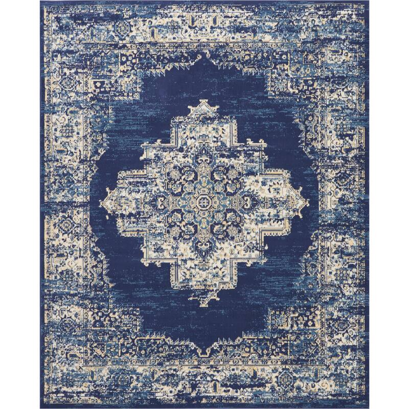 Nourison Grafix Distressed Vintage Medallion Area Rug