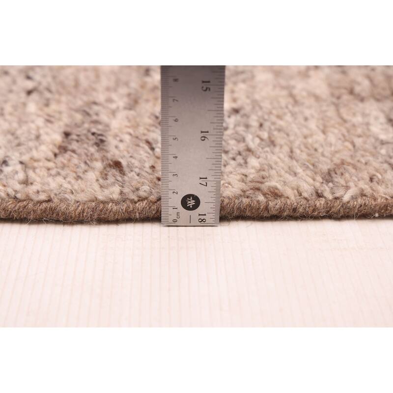 ECARPETGALLERY Hand-knotted Tangier Taupe Wool Rug - 5'0 x 7'9