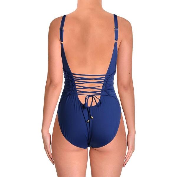 Shop Lauren Ralph Lauren Womens Slim Fitting Corset One Piece Swimsuit Overstock 27991068