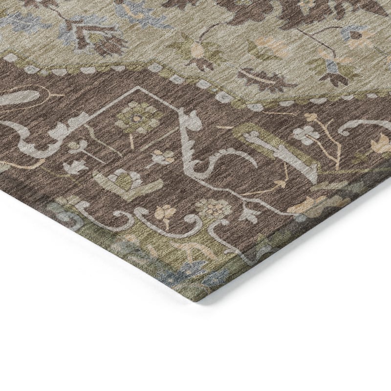 HomeRoots Oriental Traditional Rectangle Outdoor Rug