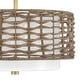 preview thumbnail 7 of 5, Hunter Laila 2-Light Flush Mount Ceiling Light - Open Weave Rattan - Transitional