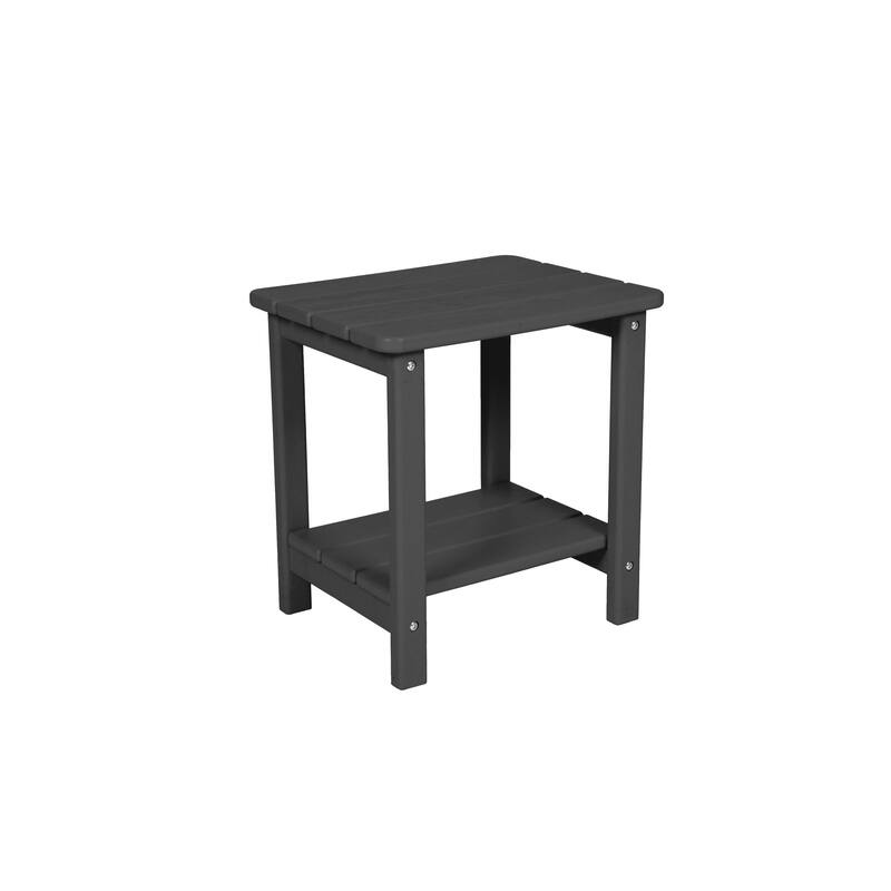 Adirondack Chair Set with Side Table, Folding Adirondack Chairs with Cup Holder, Outdoor Lounge Chairs, 3-Piece