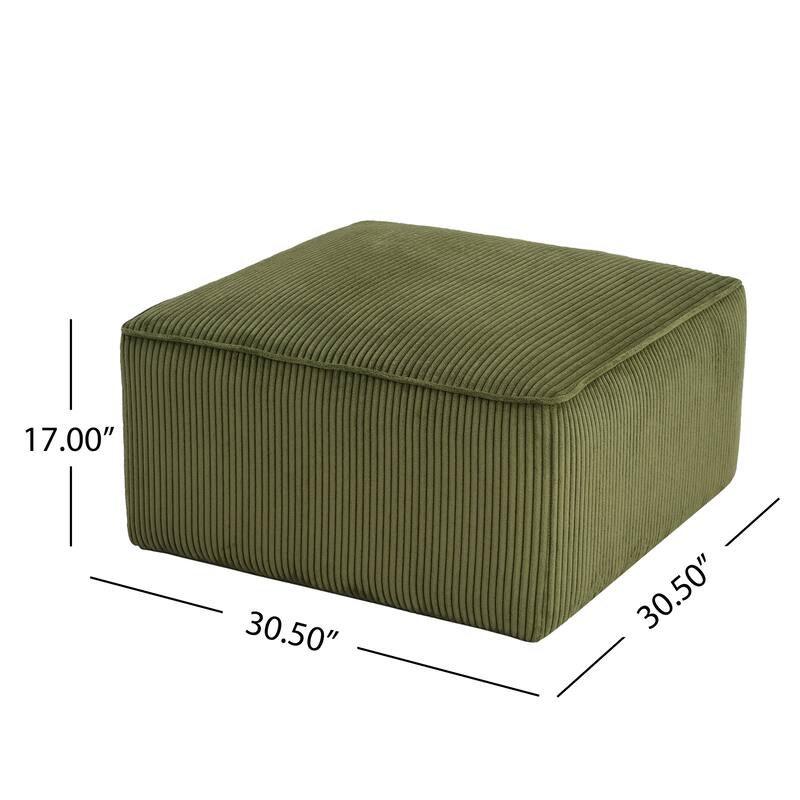 Square Ottoman, Corduroy