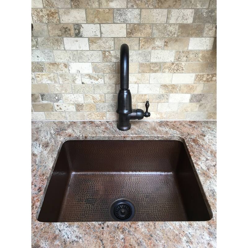 25-in Hammered Copper Single Basin Kitchen Sink (KSDB25199)